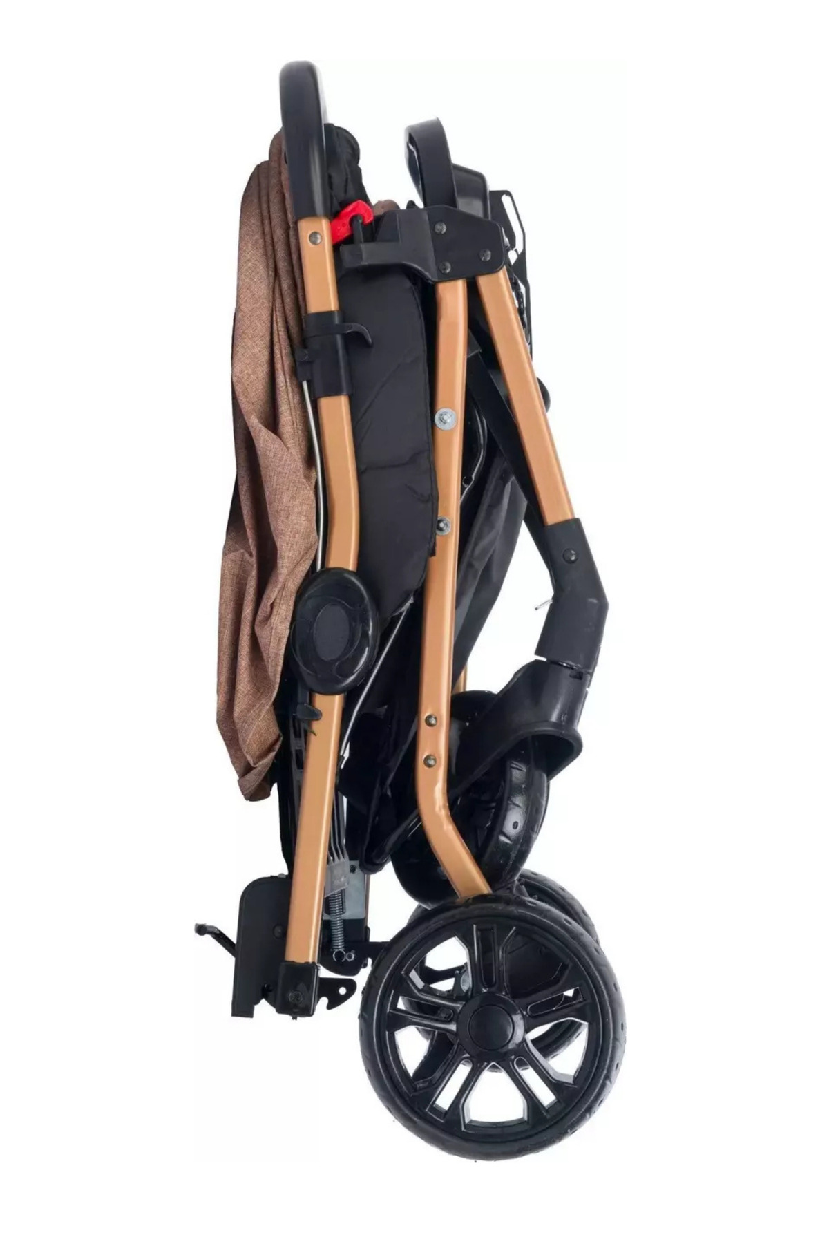 4 Baby Olympus Çift Yönlü Travel Bebek Arabası Antrasit Kahve fotoğrafı 4 (önizleme)