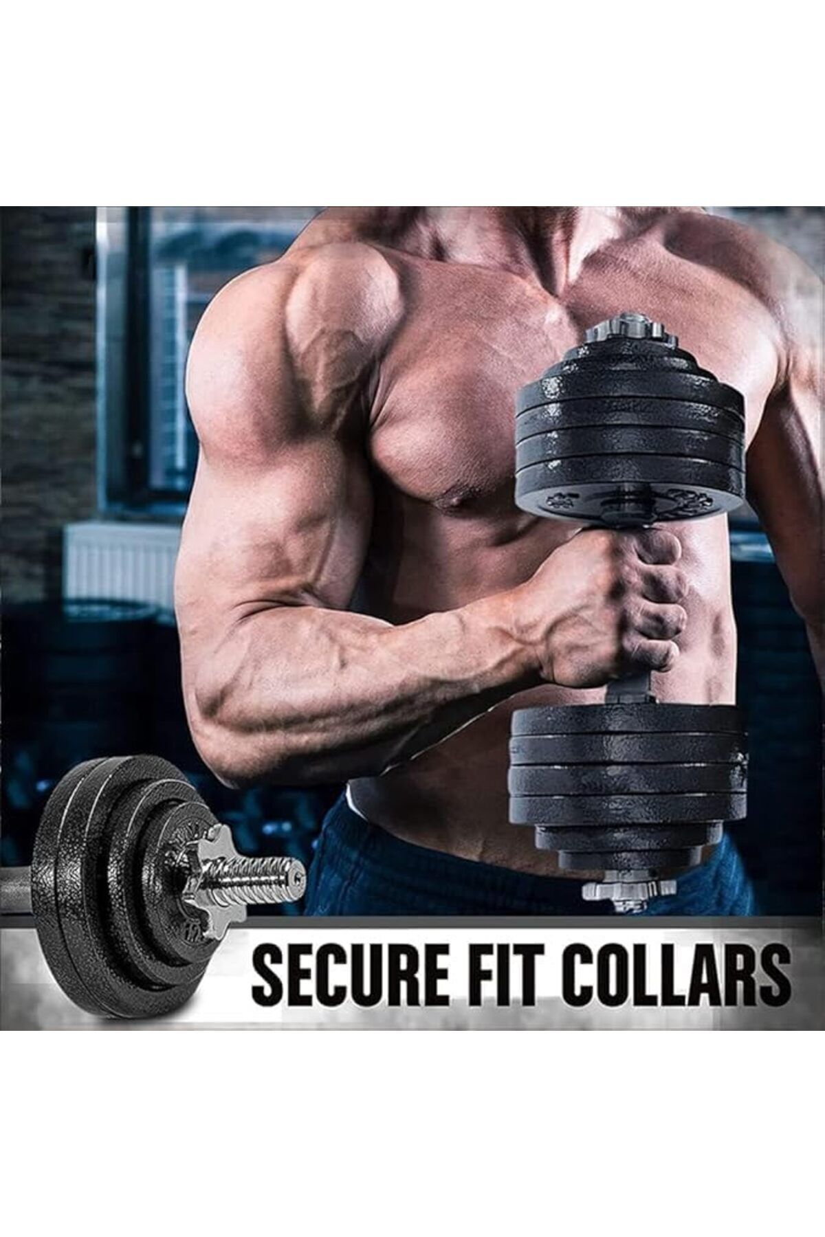 Delta Power-DeltaPower Cast Iron Adjustable Dumbbell Set Hand Weight 30KG 6