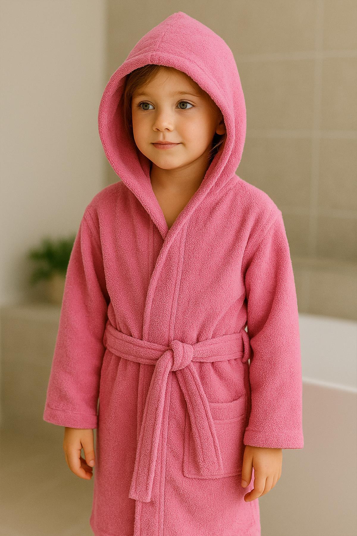 Ender Home CottonVerse Genç & Çocuk Kapşonlu Bornoz – %100 Pamuk, Unisex fotoğrafı 2 (önizleme)