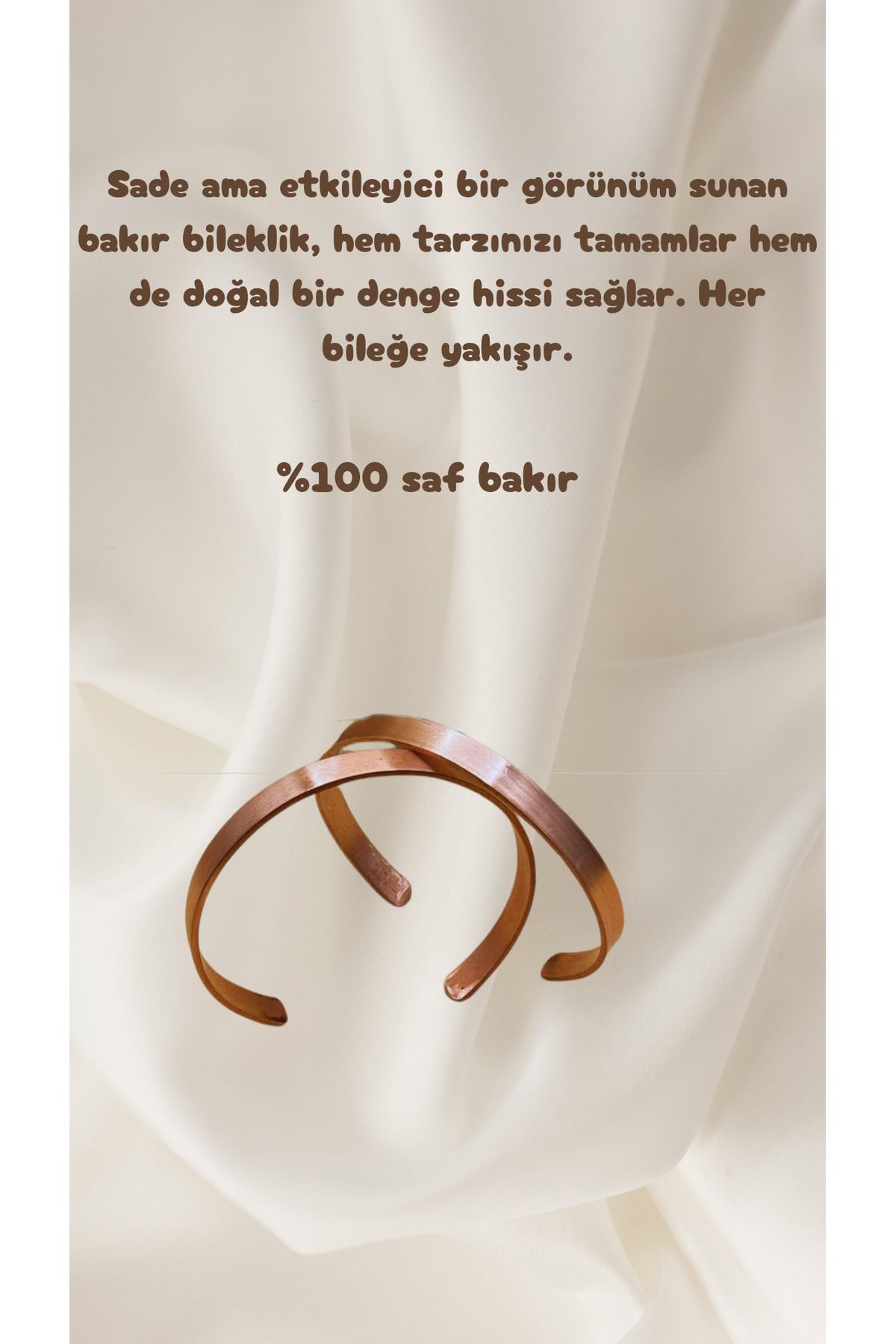 Combin Accessory-سوار من النحاس النقي غير مطلي (قطعة واحدة) 2