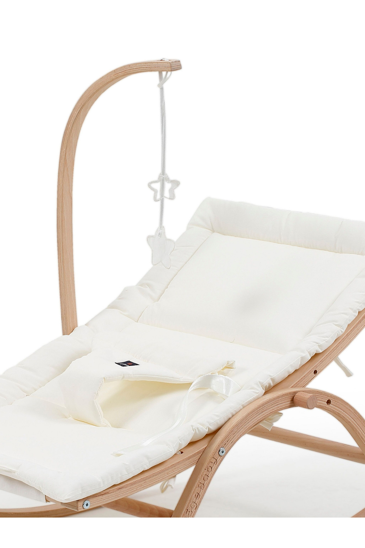 EGEBABY Doğal Ahşap Hug 2 Kademeli Doğal Sallanan Ana Kucağı Krem fotoğrafı 4 (önizleme)