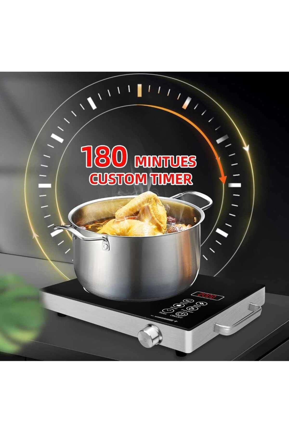 Generic-Digital Infrared Cooker – Single Burner Hob, Temp Control, Timer, Multi-function Cooking Plate 5