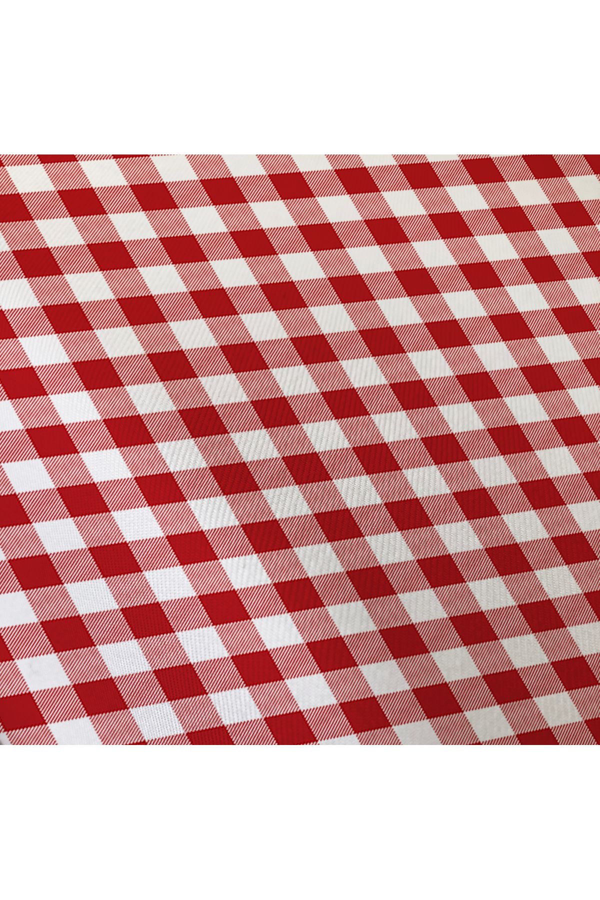 Evmila-Double Sided Red Gingham Patterned - Printed Single Duvet Cover Set 3