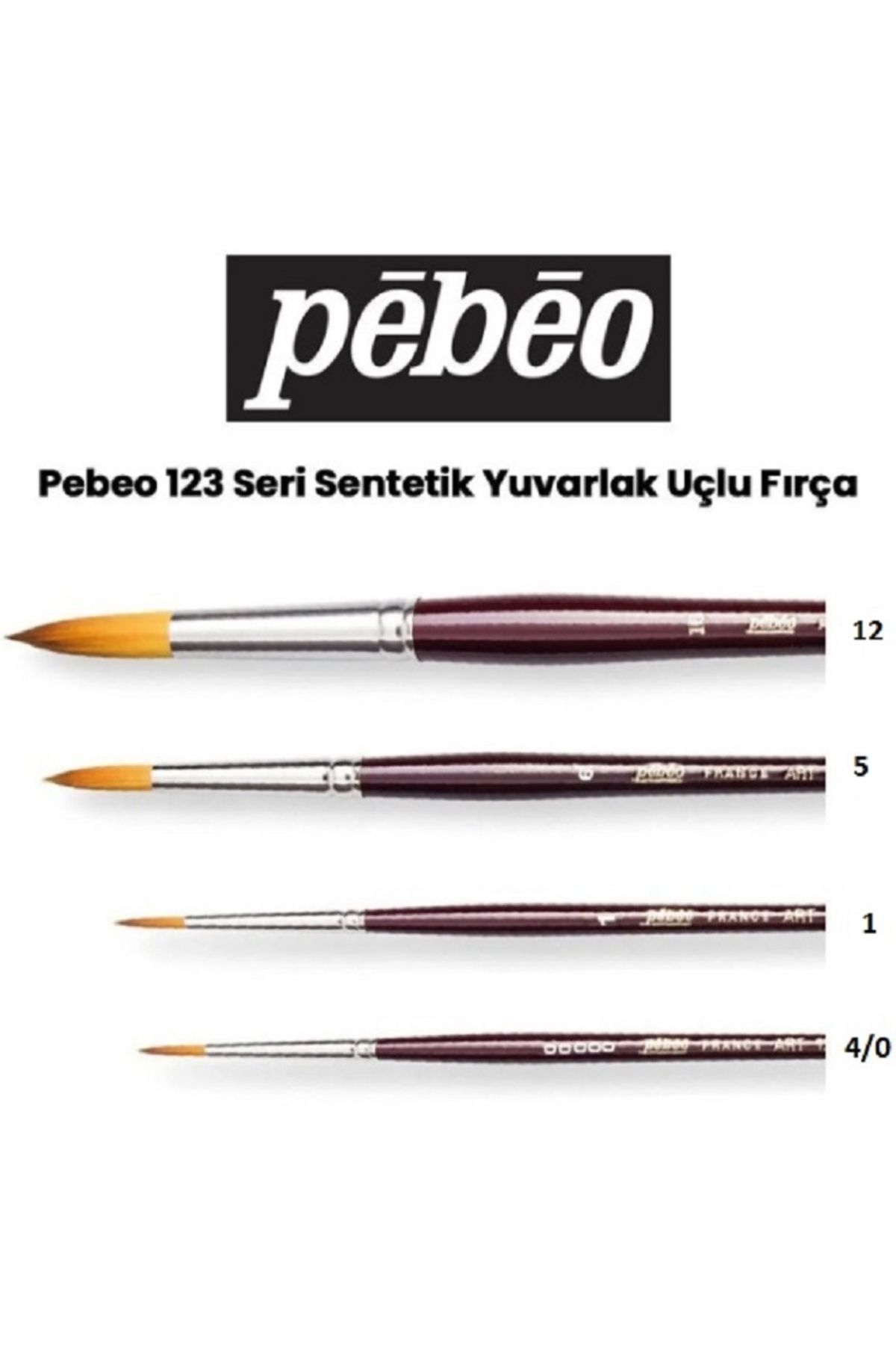 Pebeo-123 Series Synthetic Round Tip Brush Set 1