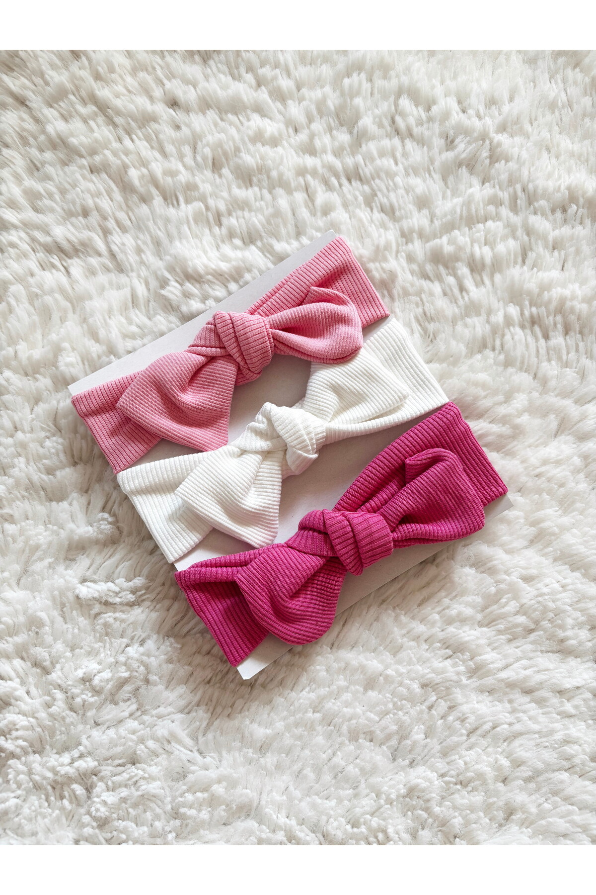Cloudy 3'lü Ribana Bebek, Çocuk Pembe Saç Bantı Seti (3 ADET) fotoğrafı 2 (önizleme)
