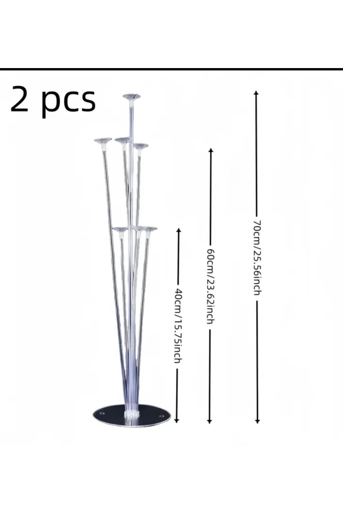Deniz Party Store-2 Pieces of Standing Balloon Stand with 7 Sticks Set of 2 (Balloon Is Not Included.) 6