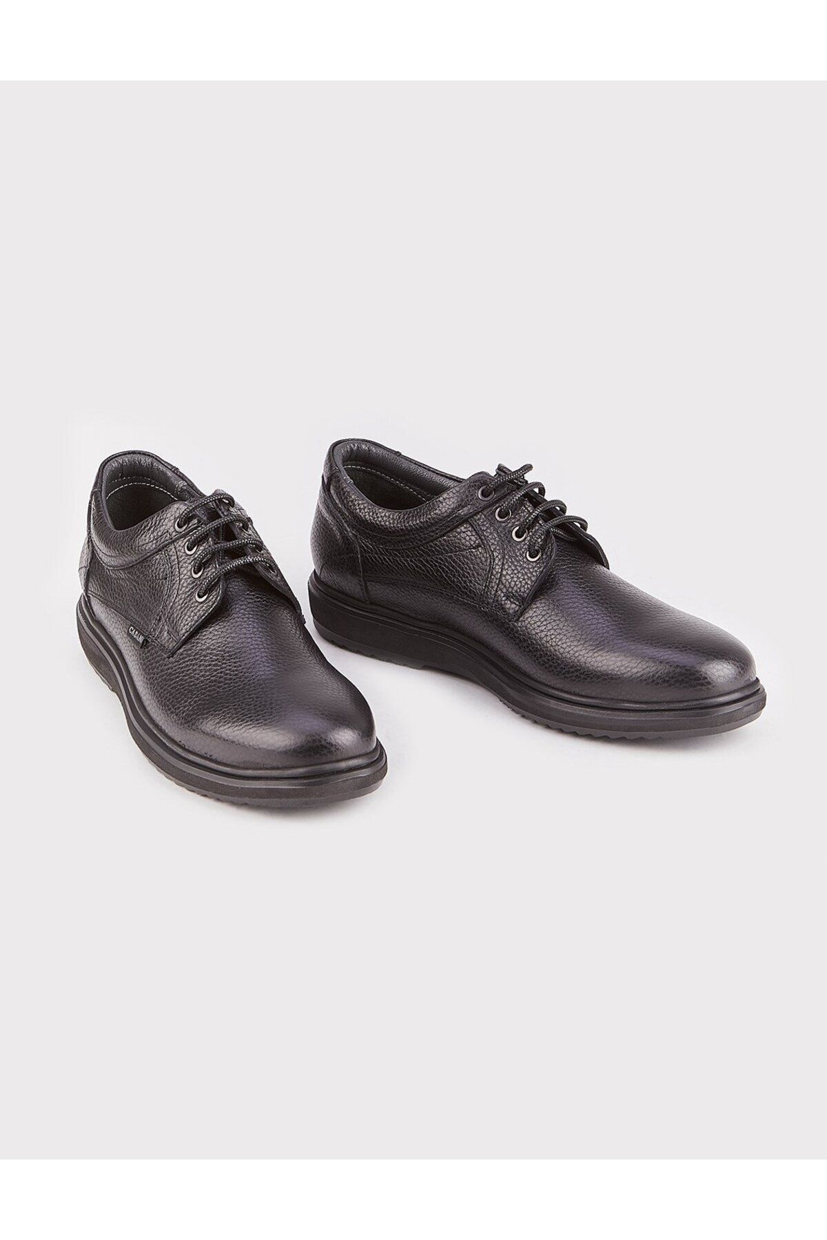 Cabani-Genuine Leather Black Lace-Up Men's Casual Shoes 5