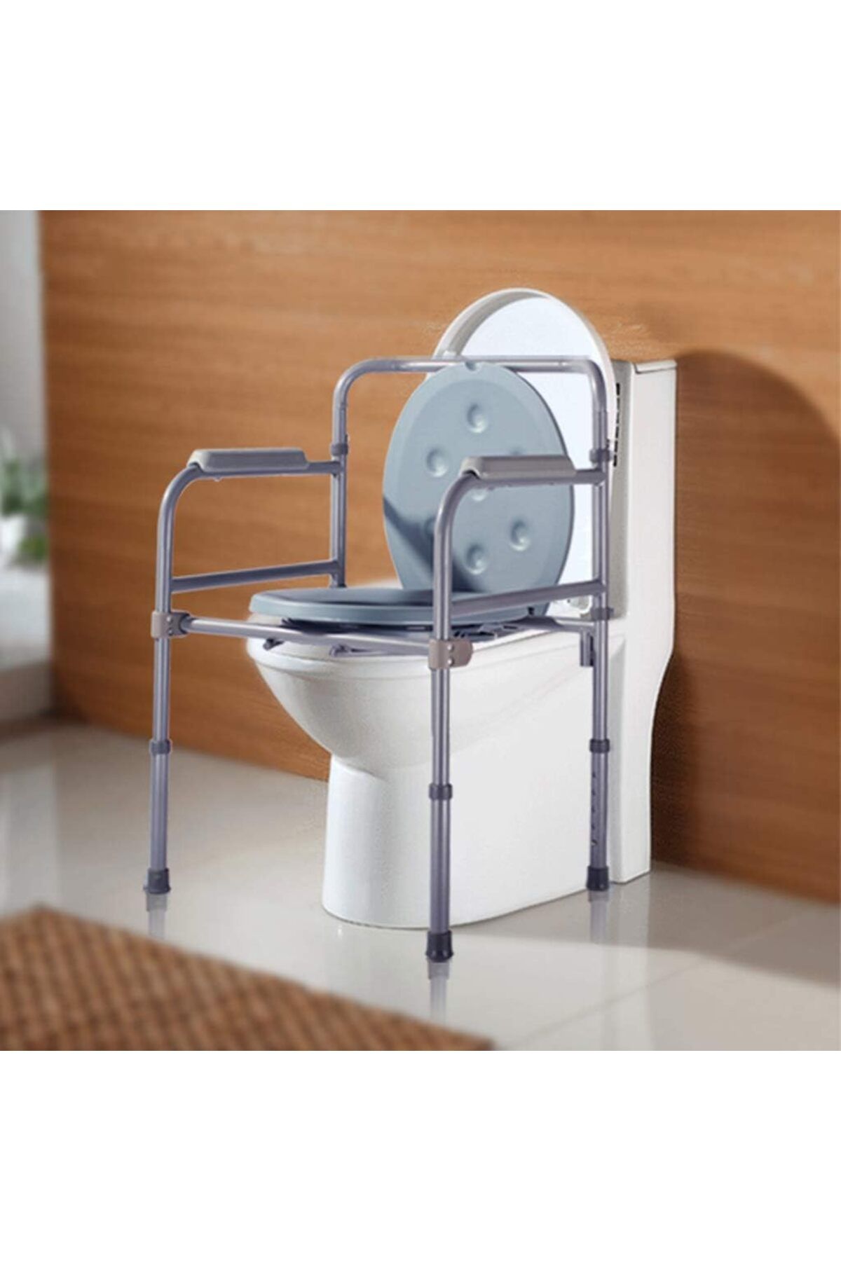 Foshan Jianliang-Multi-functional Foldable Bedside Commode Chair with Sturdy Frame for Elderly and Disabled 4