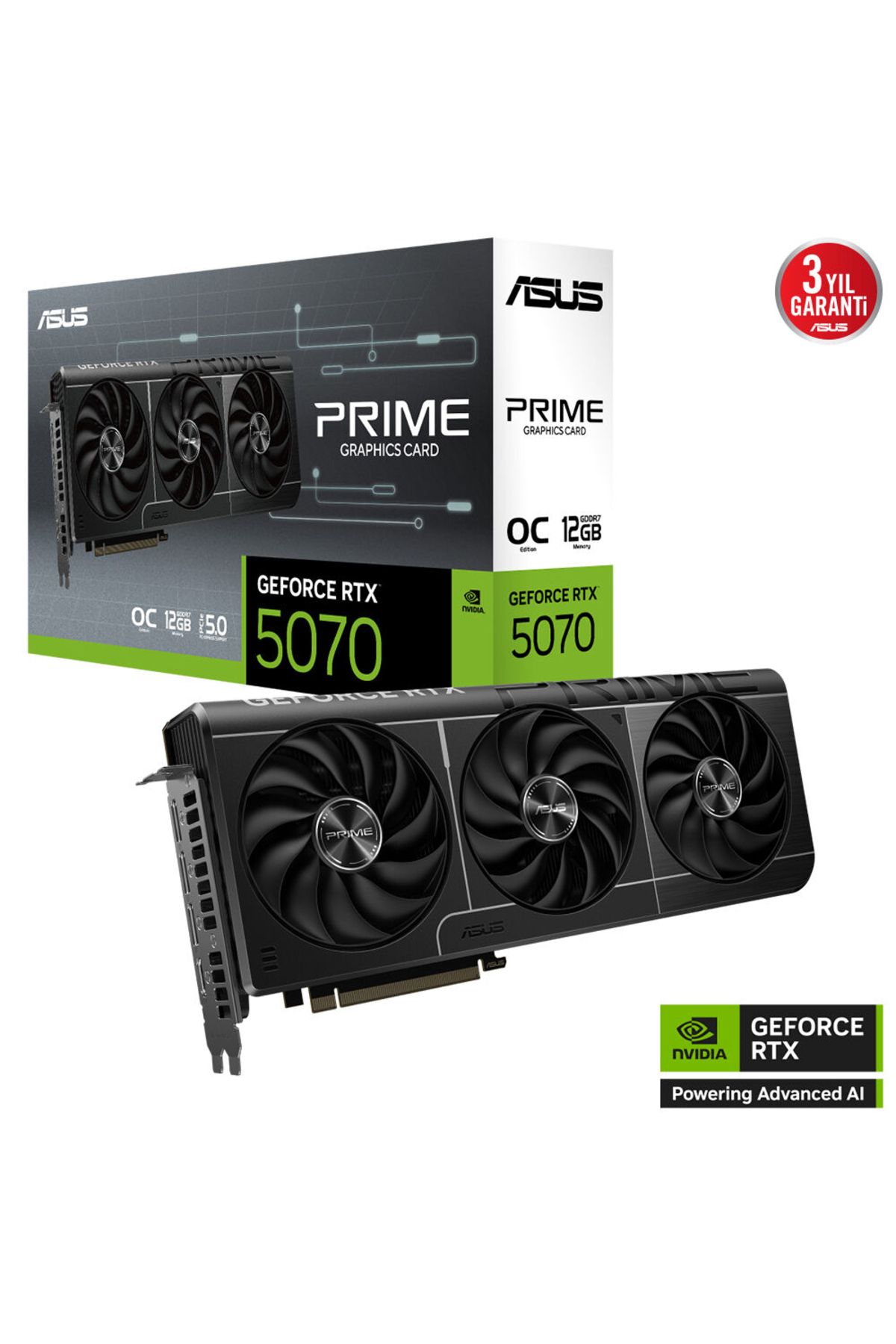 ASUS-بطاقة رسومات GDDR7 سعة 12 جيجابايت - PCI 5.0 مع دعم HDMI وDP 1