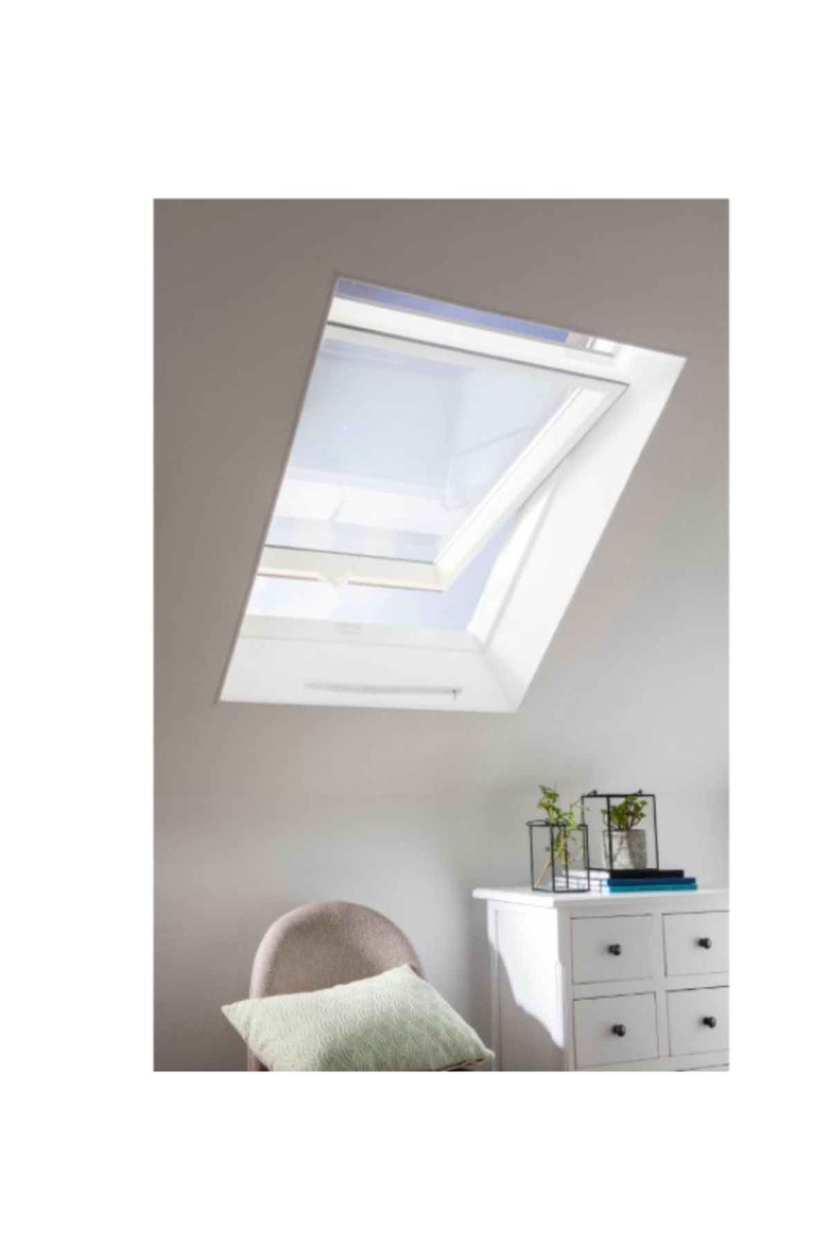 celhome-Mosquito net for attic window, fixed, with Velcro, 150 x 180 cm, white 2