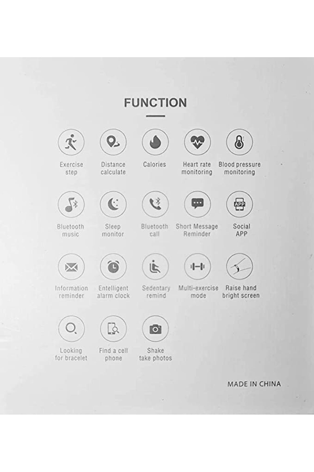 Generic-T5S Smart Fitness Watch with Stepping Meter Heart Rate Monitor and Bluetooth for Android and IOS - F 7