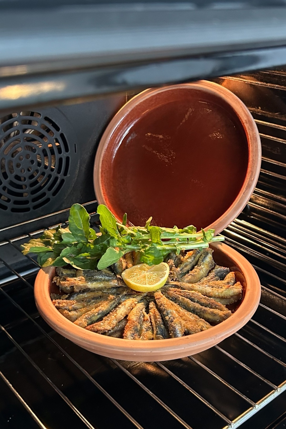 2-Piece Ground Glazed Meat-Shrimp Pan 22x3 Cm (FOR HOME OVEN)