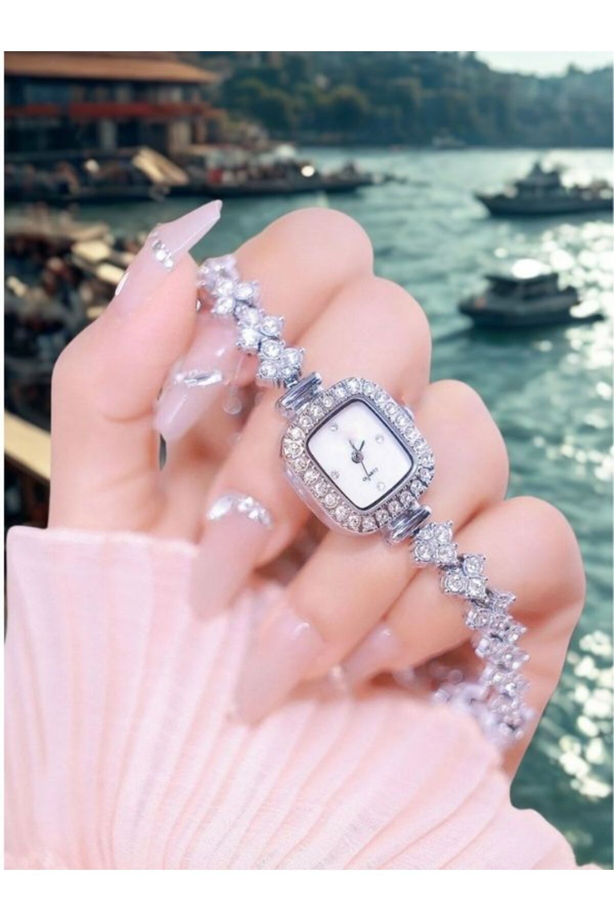 Enjoy-Special Boxed Luxury Zircon Stone Women's Wristwatch Nl-271 6