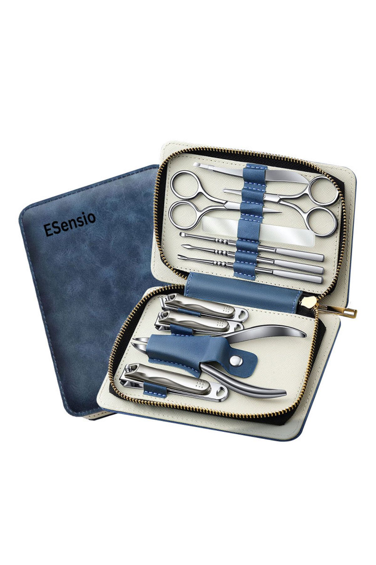 ESensio Manicure And Pedicure Set 11 Pieces In One, Inox, Compact Design - One Size