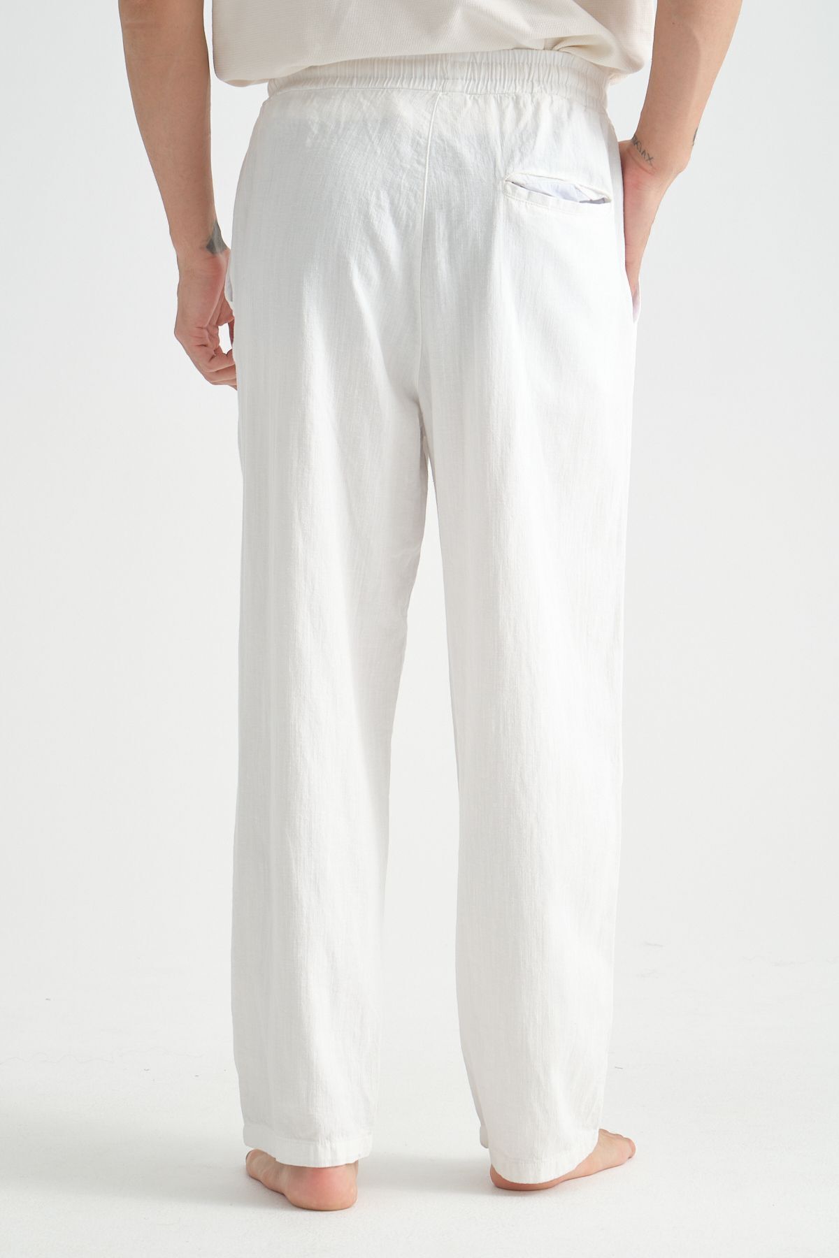 Redline-Luxe Men's Linen Blend - Comfortable Baggy Pants, Wide Leg New Season 5