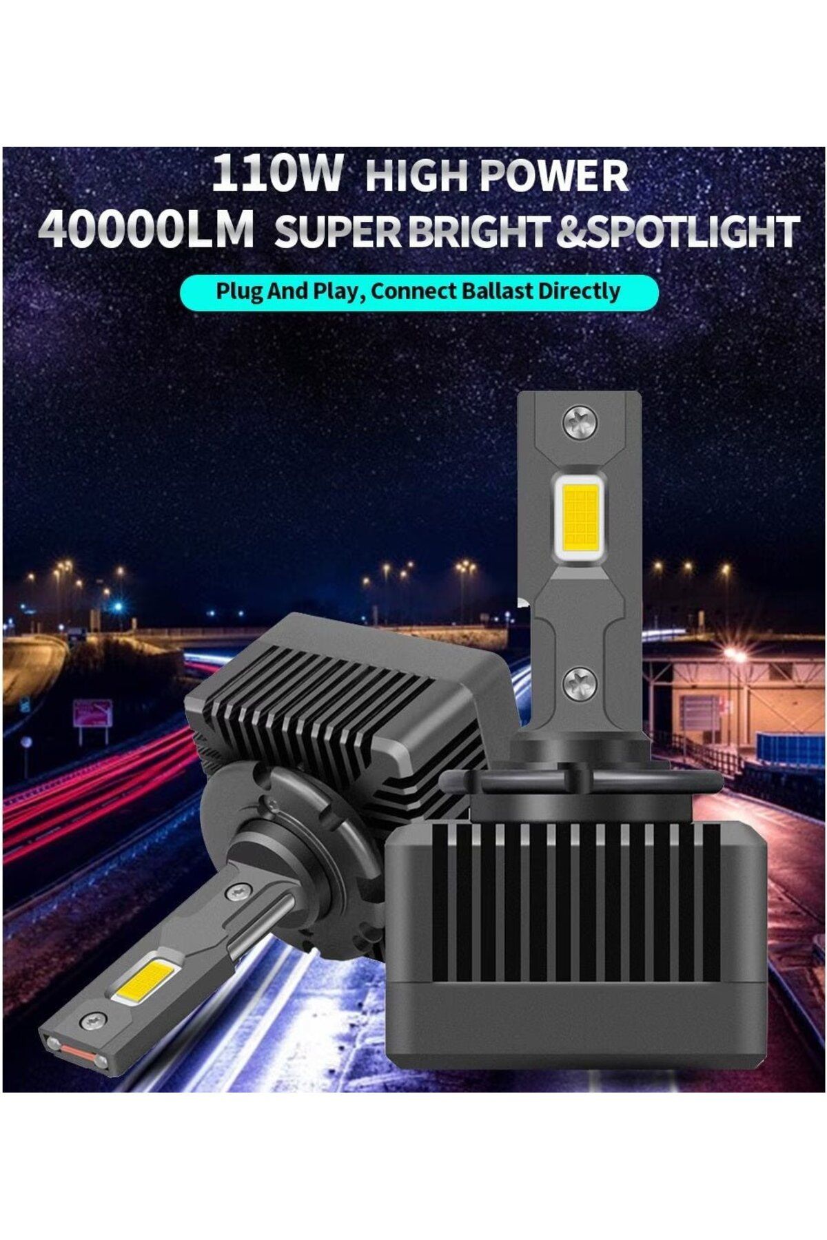 divendi-ro-Set de 2 becuri Xenon LED D1S 6500K, 10000LM pentru VW, BMW, Audi 5