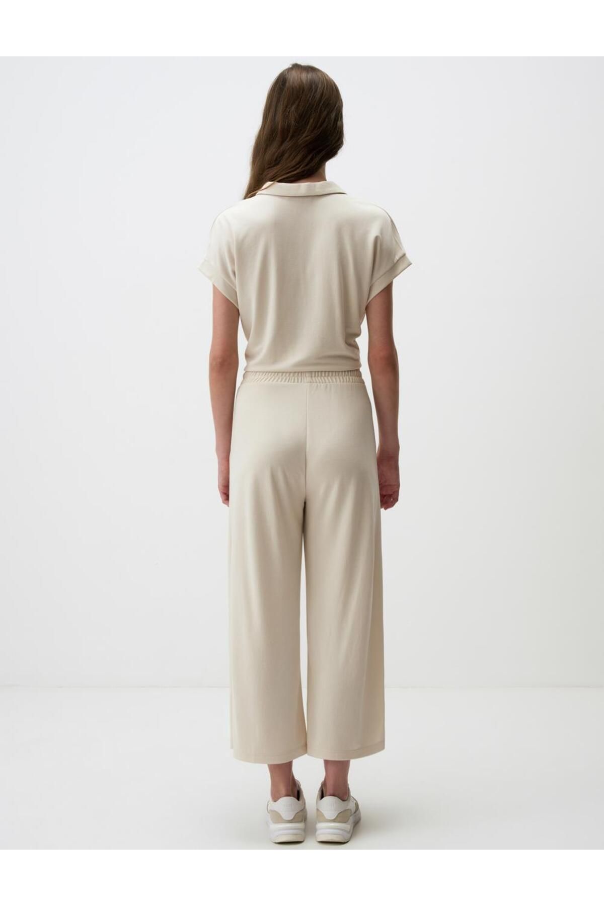 Jimmy Key-Beige Wide Leg Comfortable Jogger Pants 6