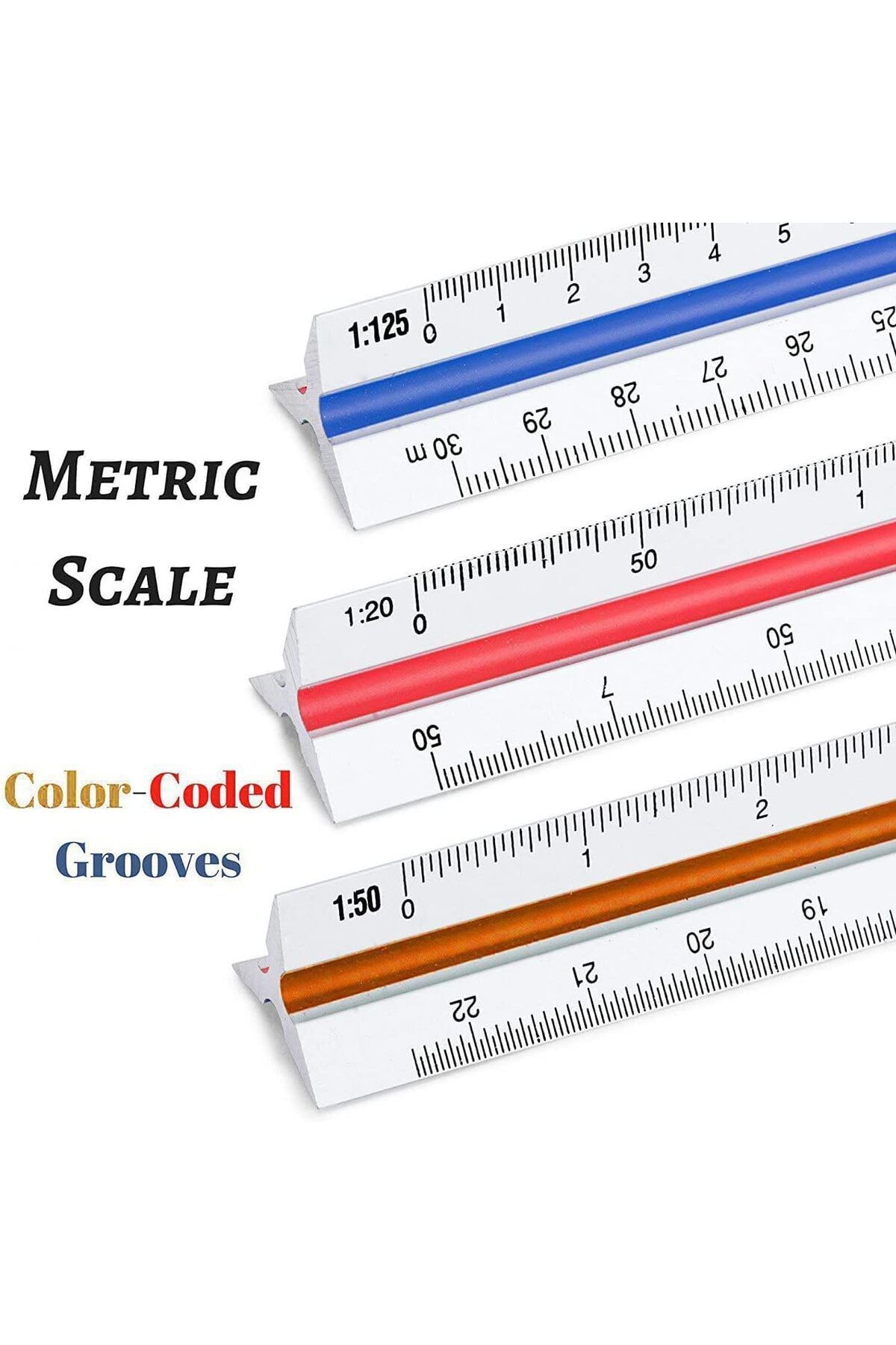 MARKQ-Architectural Scale Ruler, Triangular Ruler For Drafting Students Blueprint Engineers Architec 3