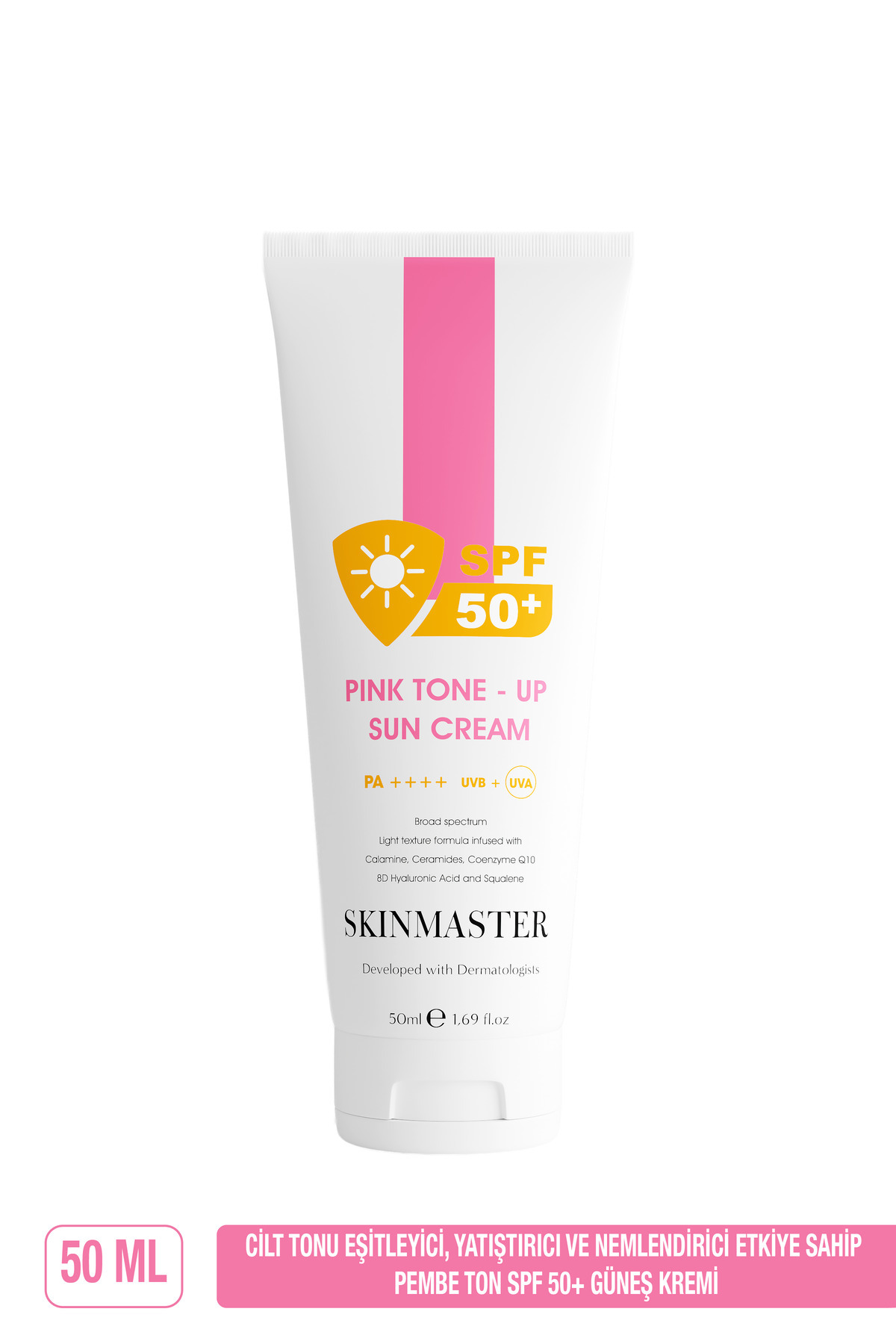 SkinMaster SPF 50+ Pembe Ton Eşitleyici ve Aydınlatıcı Güneş Kremi