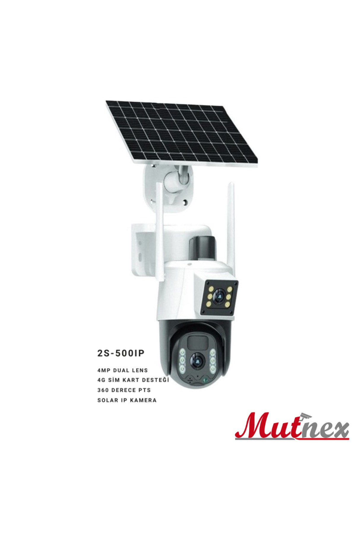 MutNex 2SX500 4mp+4mp Solar Panel 4g Kamera - Fiyatı, Yorumları