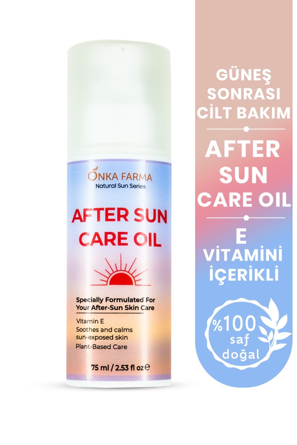 Onka Farma Doğal Güneş Sonrası Bakım Yağı 75 ml After Sun Yenileyici Sıkılaştırıcı Etkili %100 Doğal — TYCWG2722N168728723574137