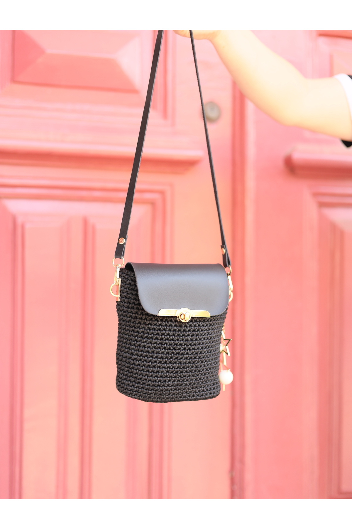 Masal Örgü Evi-Women's Mini Bag Phone Bag Handmade Special Design 5