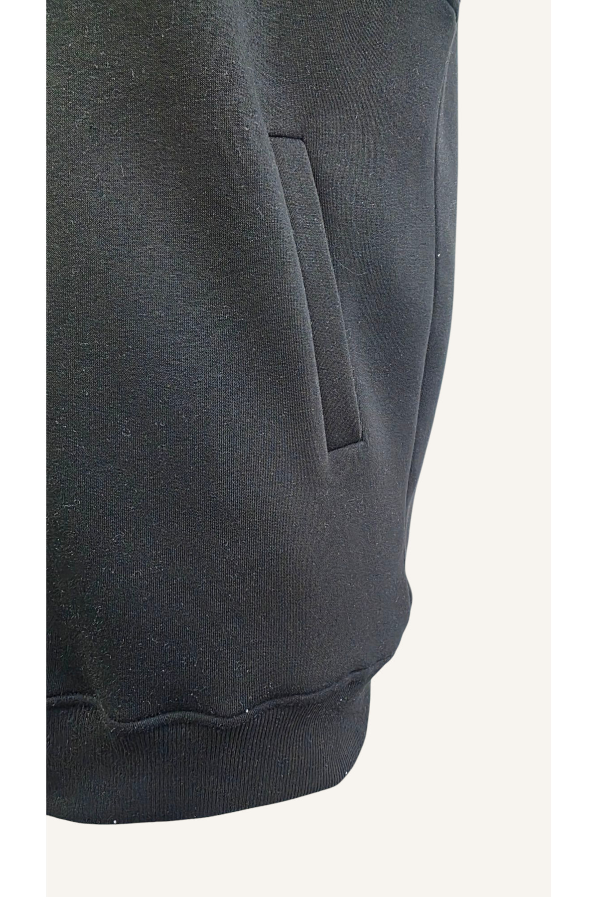 AHMERA Unisex Siyah Normal Kalıp Kapüşonlu Gizli Cepli Kışlık Yelek görsel 3