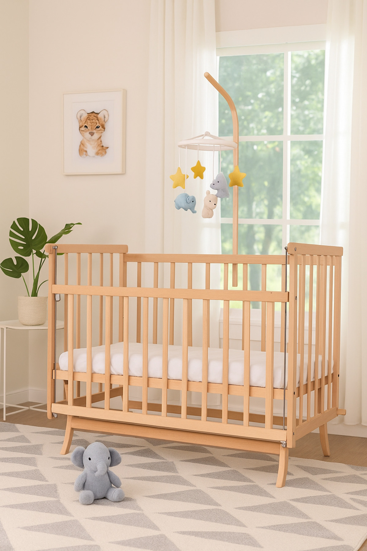 BebeK on For Elyeza Krem Fransız Dantelli ahşap beşik her şey dahil 60x120 cm fotoğrafı 3 (önizleme)