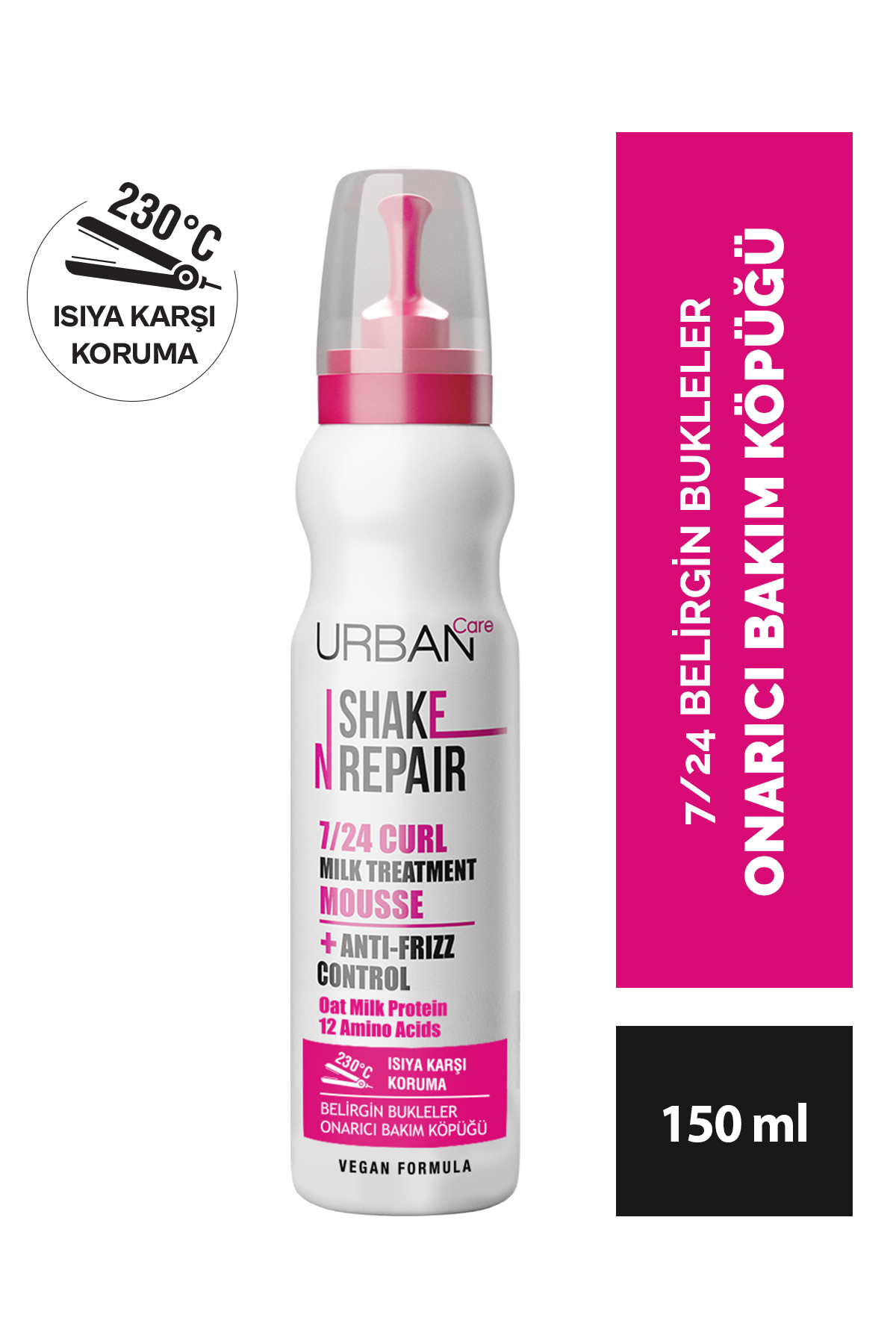 Urban Care Shake N Repair 7/24 Kabaran ve Bukleli Saçlara Özel Saç Bakım Köpüğü 150 ml-vegan — 8680690720314