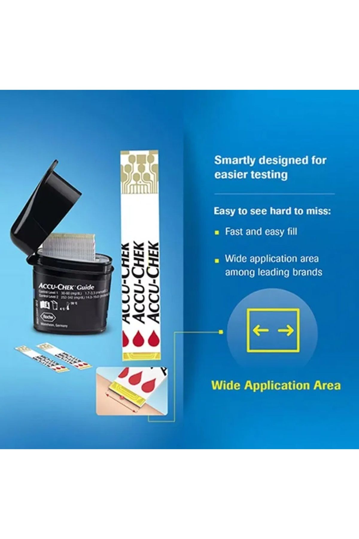 ACCU CHECK-شرائط اختبار Accu Chek Guide، 50 قطعة 3