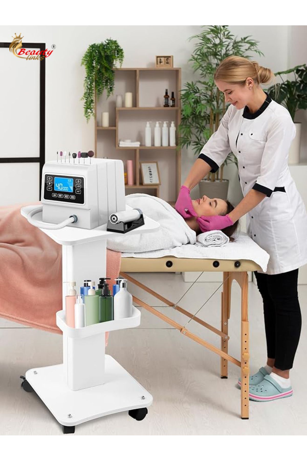 beauty links-Professional Aluminum Trolley for Salons and Clinics 4