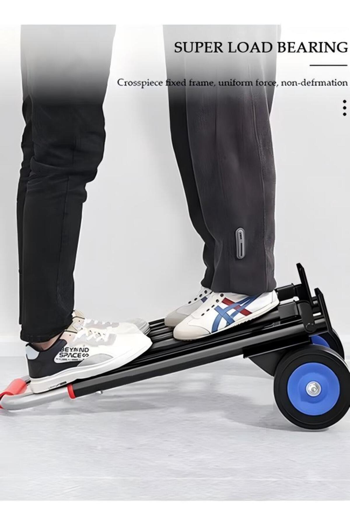 عربة يدوية قابلة للطي، عربة يدوية متحركة مزودة بعجلة صامتة مقاومة للتآكل