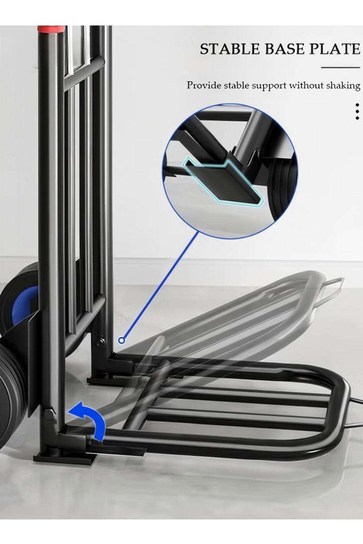 عربة يدوية قابلة للطي، عربة يدوية متحركة مزودة بعجلة صامتة مقاومة للتآكل