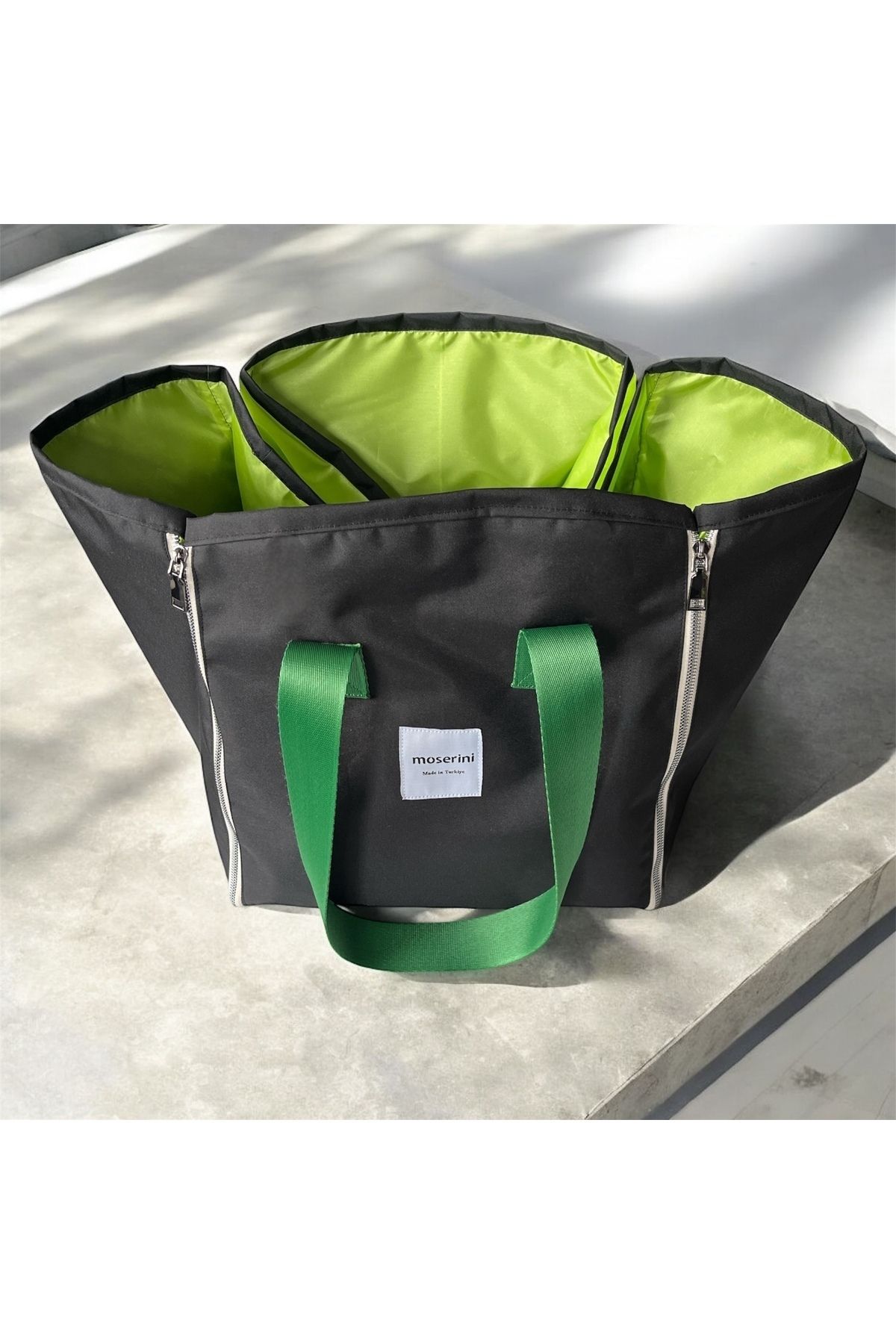 Moserini-2 in 1 Large Size Zippered Picnic, Beach and Camping Bag / Cover - Foldable, Multi-Purpose 3