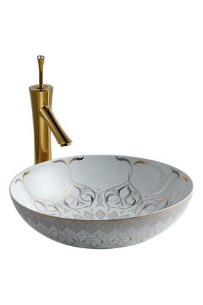 LENA E-7032 Tezgah Üstü Lavabo Altın
