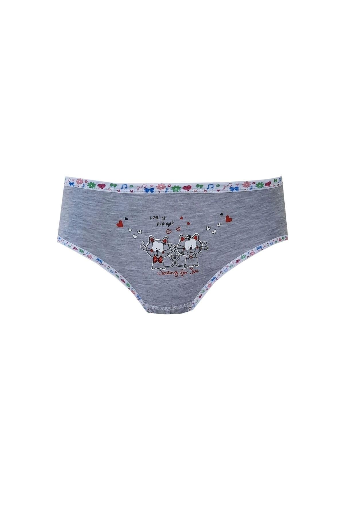 Tutku-Underwear 12 Pack Girl's Printed Colorful Panties Lycra Slip 4