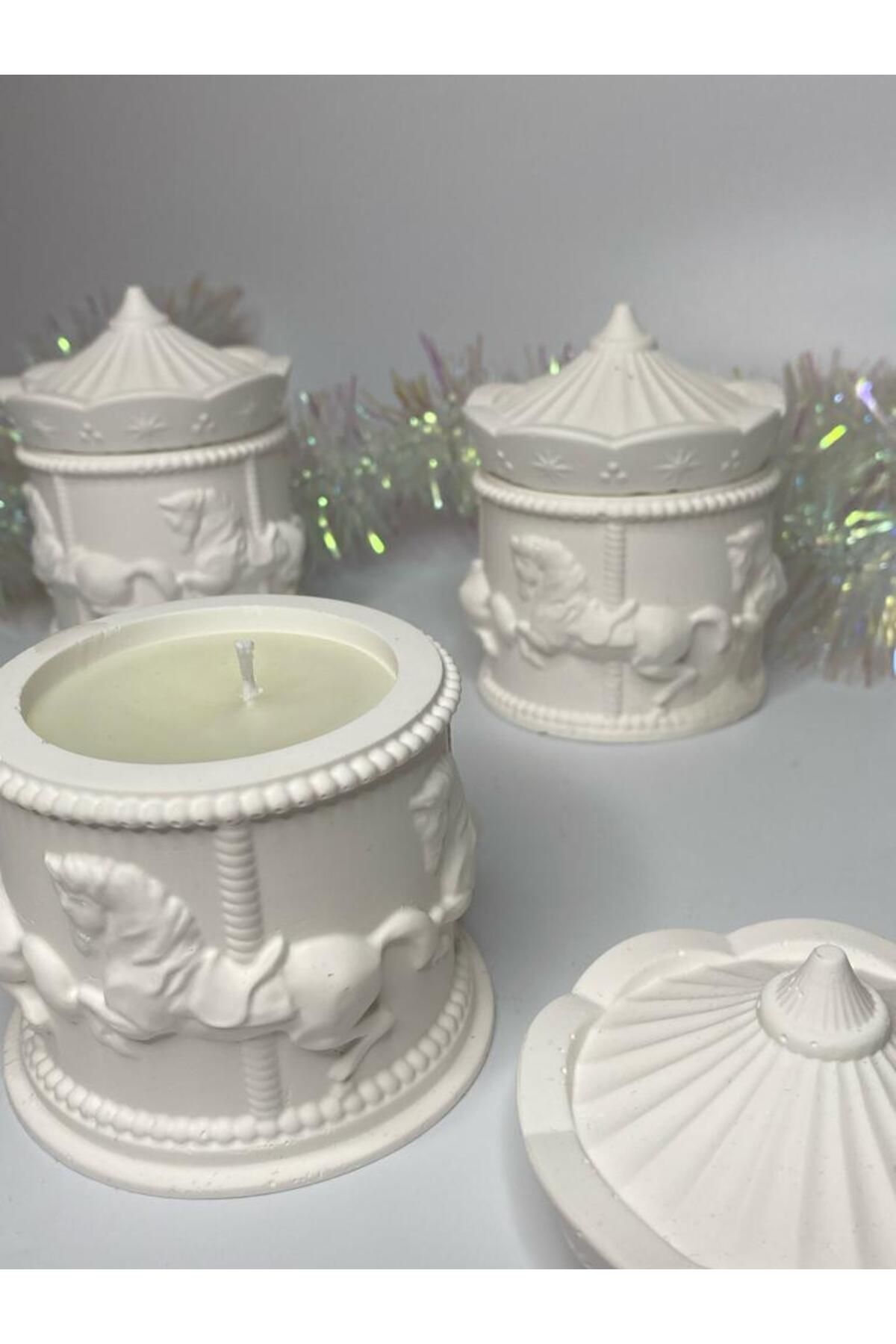 Görke Tasarım 10 Adet Atlı Karınca Beton Mumluk Bebek Doğum Hediyeliği, Bebek Mevlüdü Hediyeliği, Doğum günü fotoğrafı 5 (önizleme)