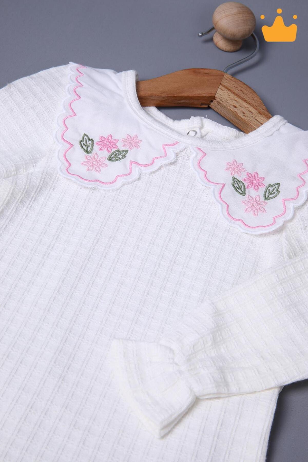 Babyhola 1-3 Yaş Kız Bebek Çocuk Çıtçıtlı Badi Pantolon Şık Alt Üst 2'li Takım Bayramlık 2327 fotoğrafı 5 (önizleme)