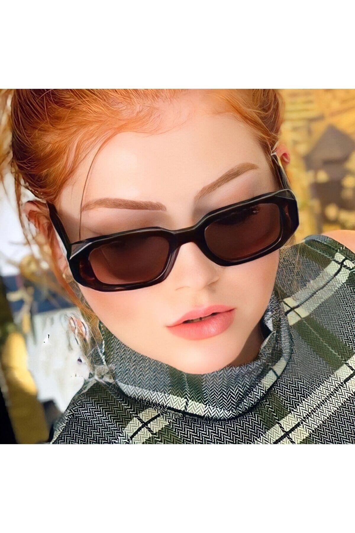 Kinary Uv400 Koruyucu Unisex Güneş Gözlüğü Kahve Parlak 1038 görsel 2