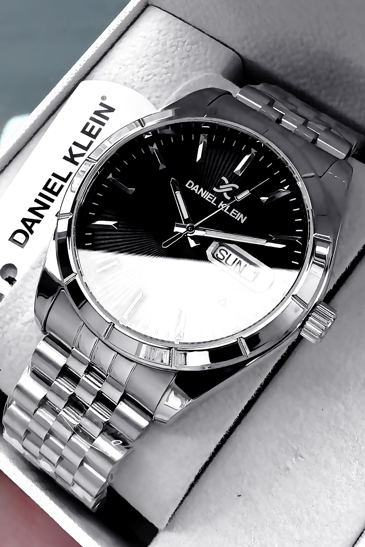 Daniel Klein-3 Atm Waterproof Men Wrist Watch Silver Color Steel Band Gift Bracelet Dker2042C2 3