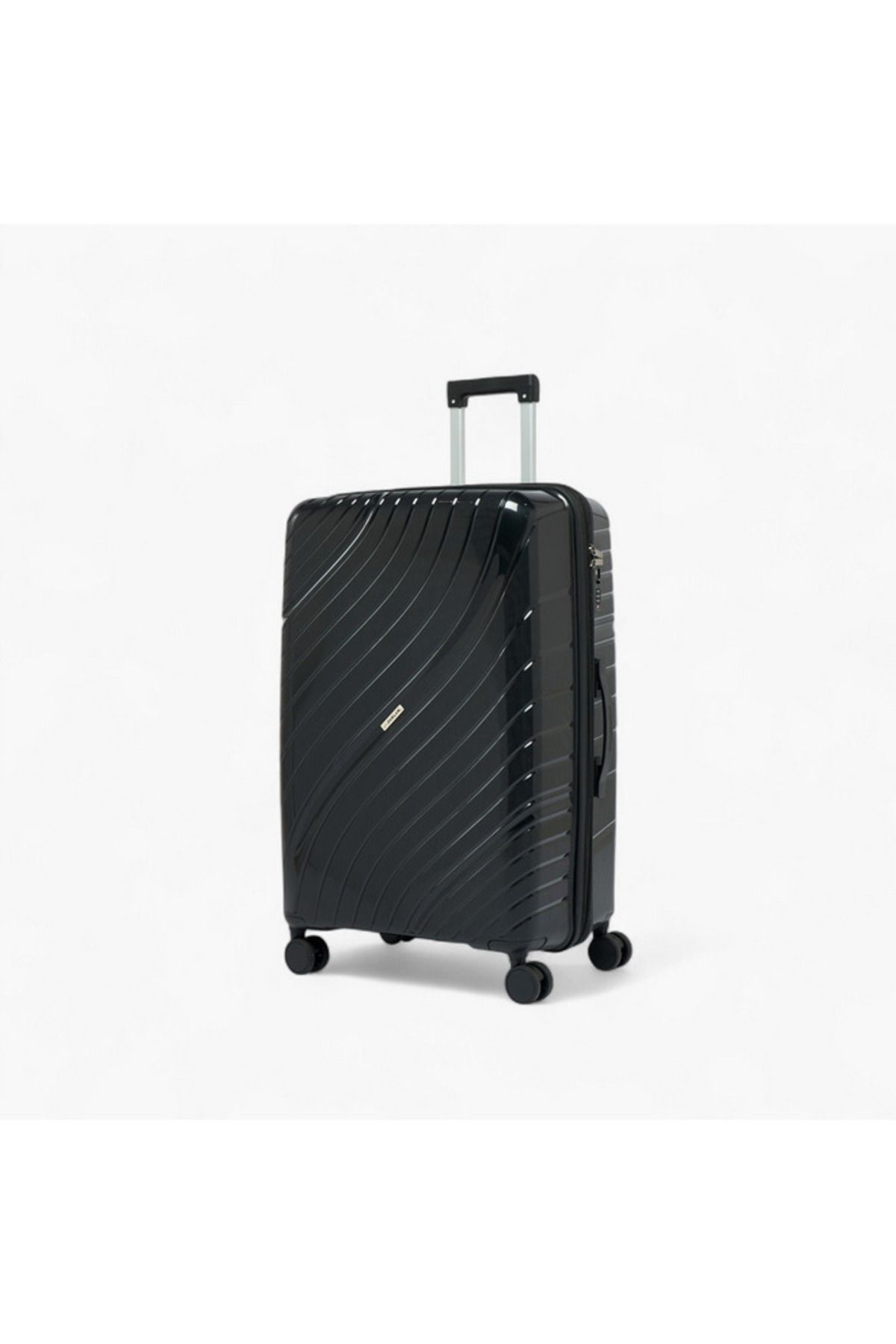 Oaklan by Shoexpress-Textured Hardcase Trolley Bag with Retractable Handle - 28 Inches Check-in Bag 2