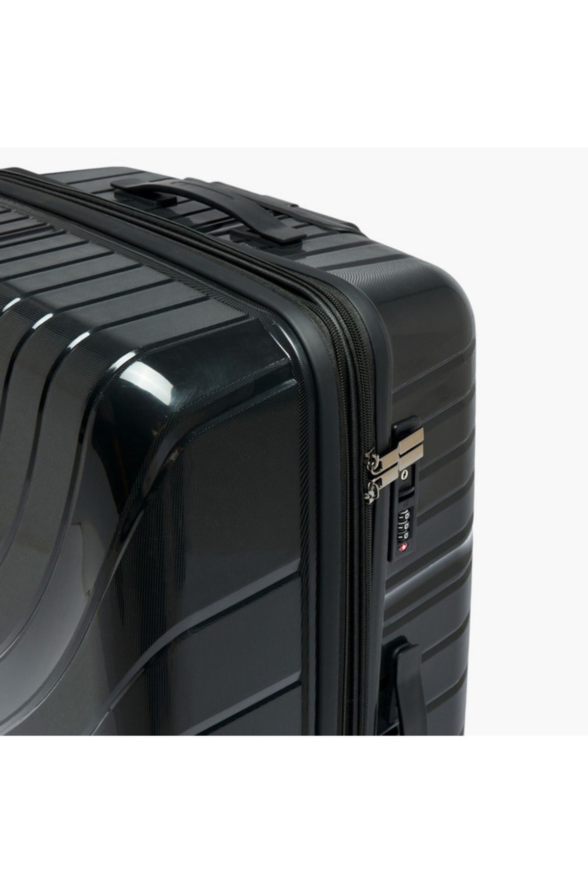 Oaklan by Shoexpress-Textured Hardcase Trolley Bag with Retractable Handle - 28 Inches Check-in Bag 5