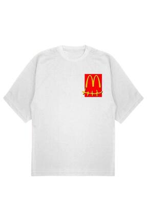SVART WEAR TRAVIS x MCDONALD'S Baskılı T-shirt Oversize Unisex Tee