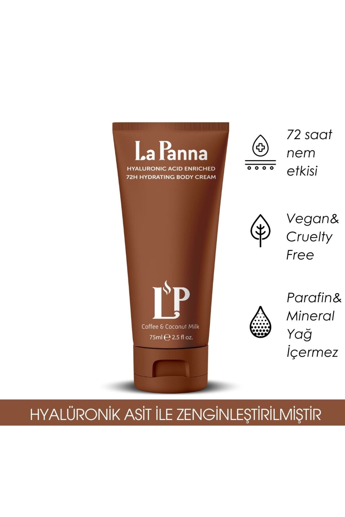 La Panna Coffee & Coconut Milk Parlaklık Veren Besleyici Vücut Kremi 75 ml — TYCLRH4JHN172952214726119