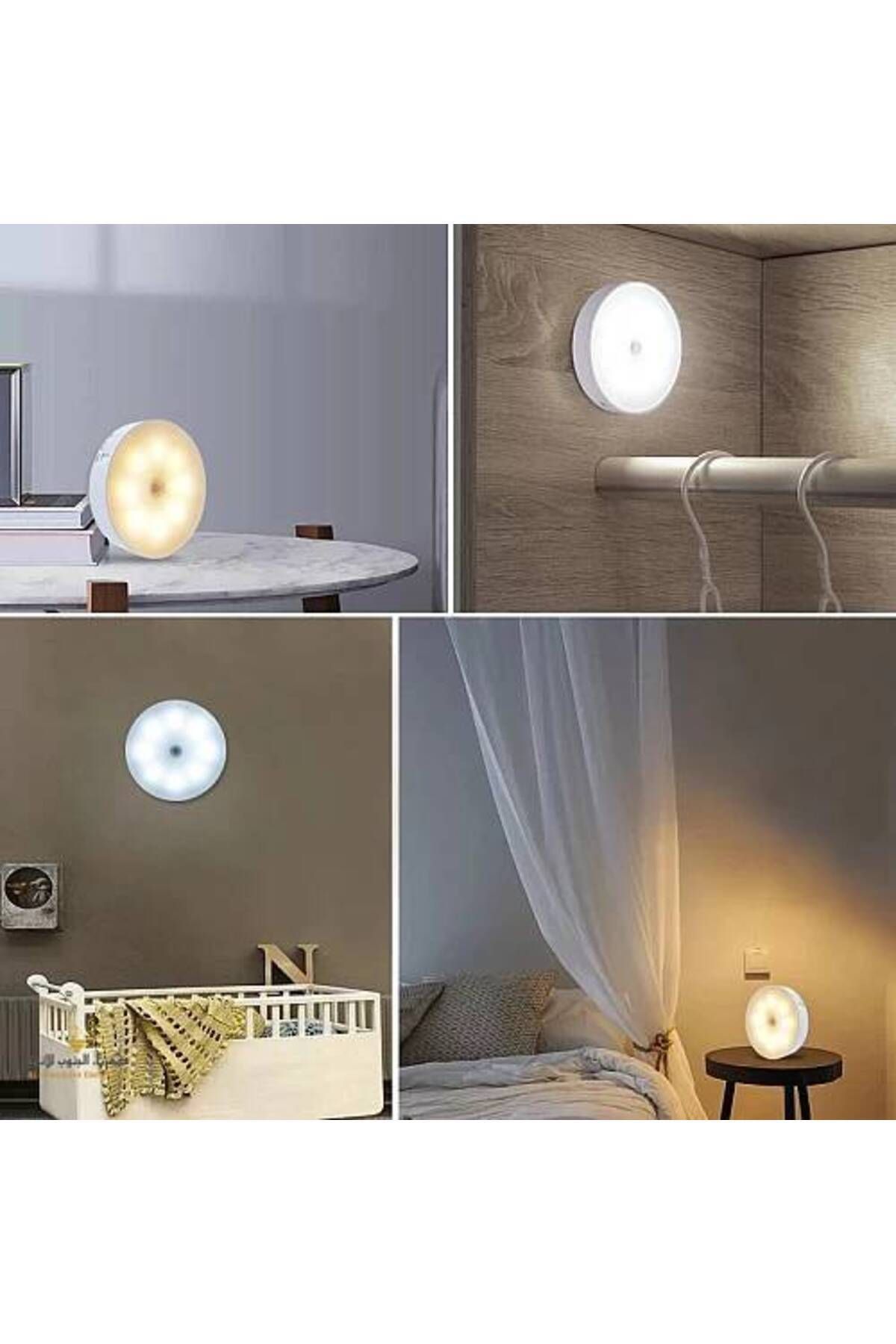 Generic-Rechargeable Circular Cabinet Light with Sensor 1