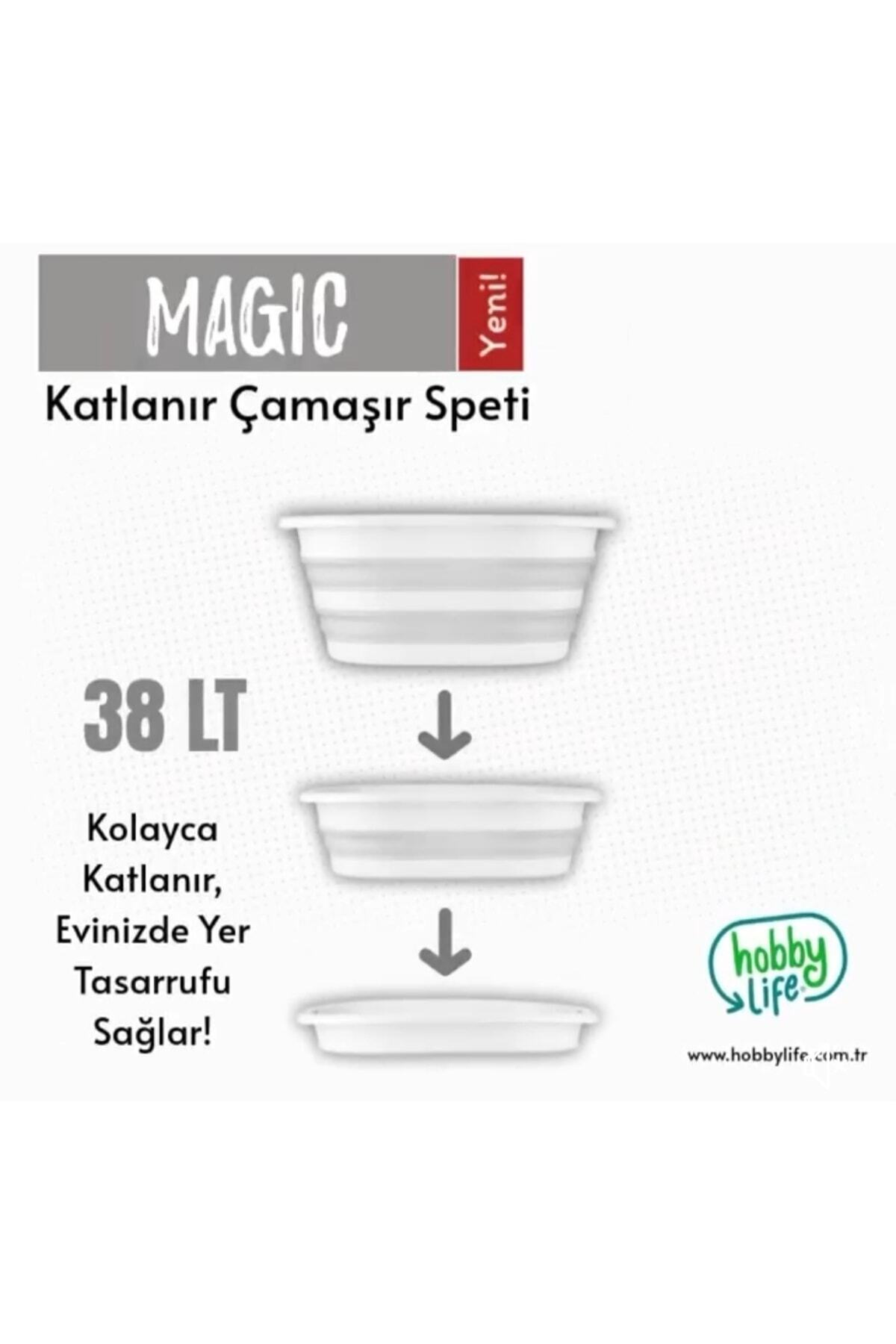 Pembe Katlanır 38 lt Katlanır Çamaşır Sepeti — görsel 2