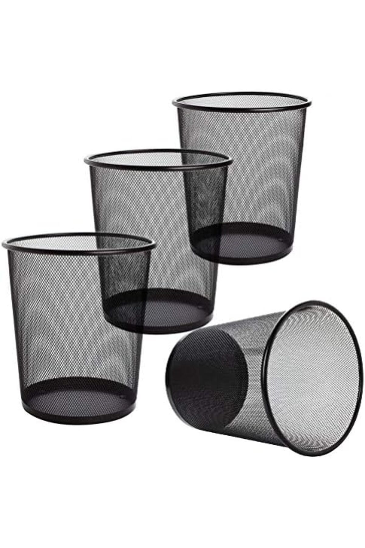 Generic-4 Pack Trash Can Mesh Round Open Top Wastebasket - 2.5 Gallon Recycling Bins Garbage Waste Baskets f 1