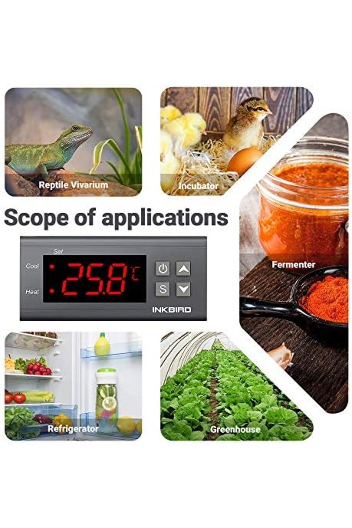 Inkbird-ITC-1000 Temperature Controller Thermostat 220V Temperature Control with NTC Sensor 6