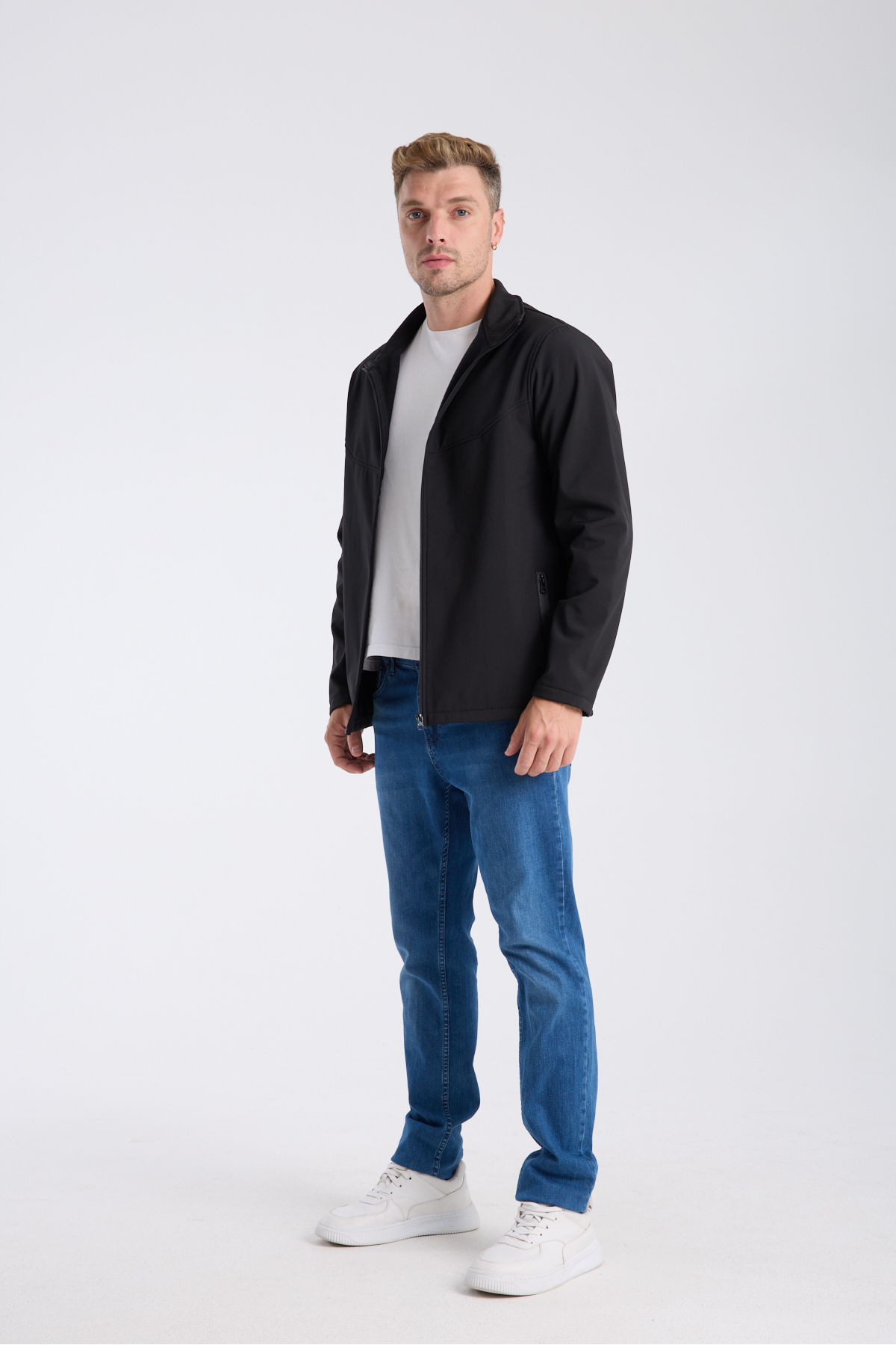 کت مردانه ضد آب Softshell مشکی — مشکی Erkkpnsftjlmont — تصویر 7 از 8