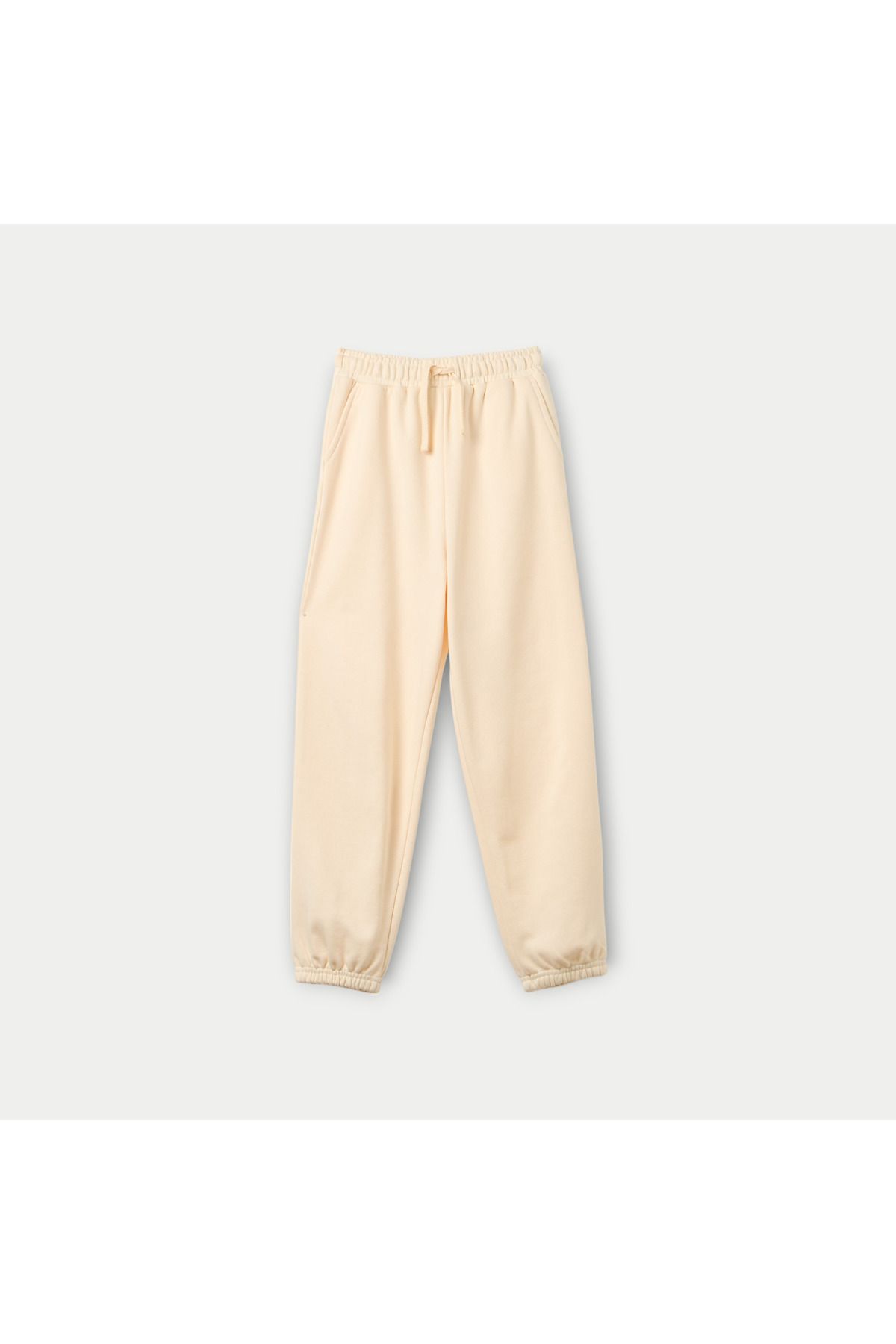 Juniors-Solid Joggers with Elasticated Drawstring Closure 1